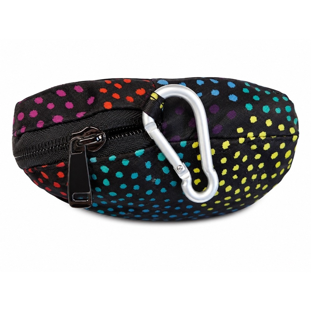 Lug Puddle Jumper Packable Tote Bag Rainbow Dots Black Multi Travel Foldable NEW - Picture 3 of 5